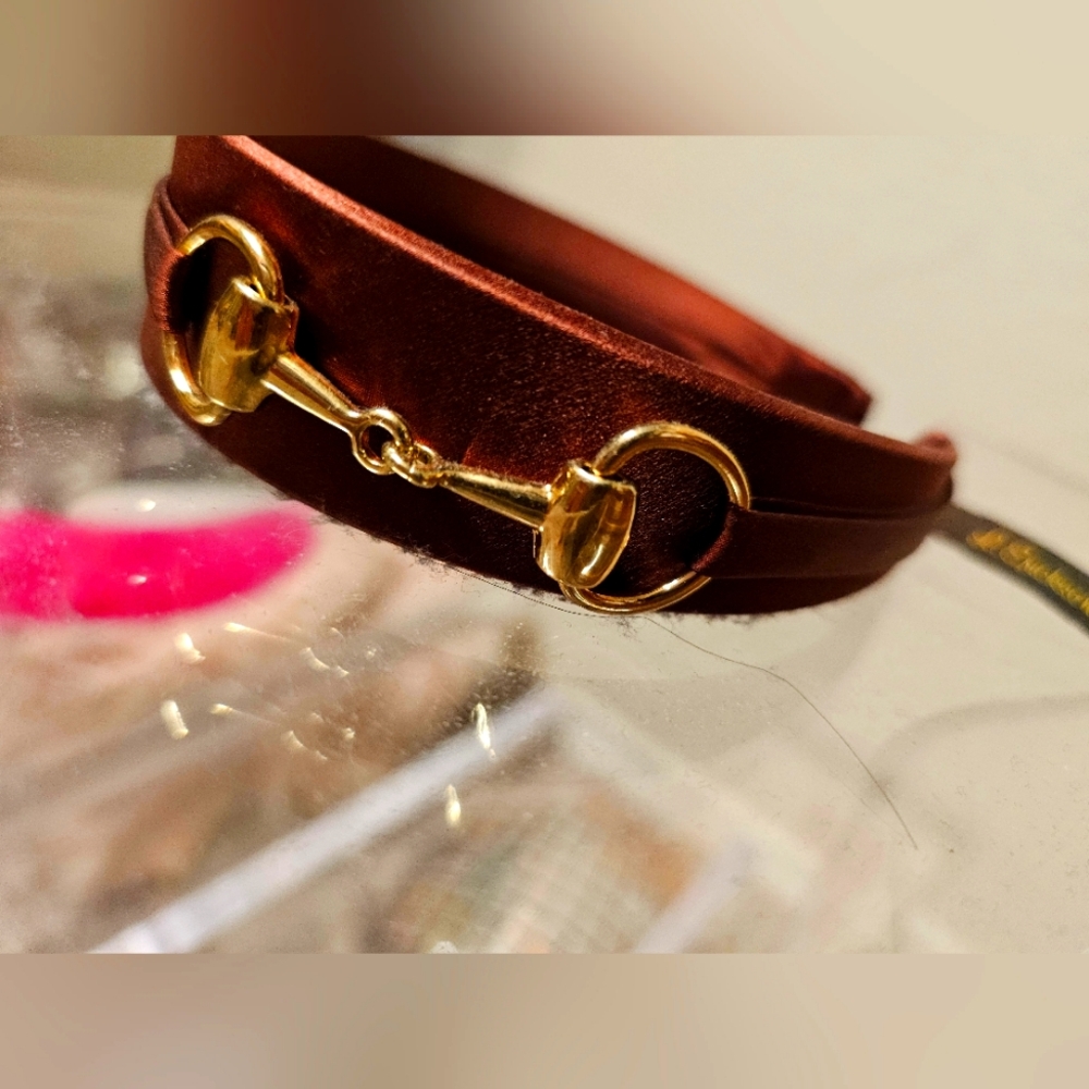 L. Erickson Satin brown headband